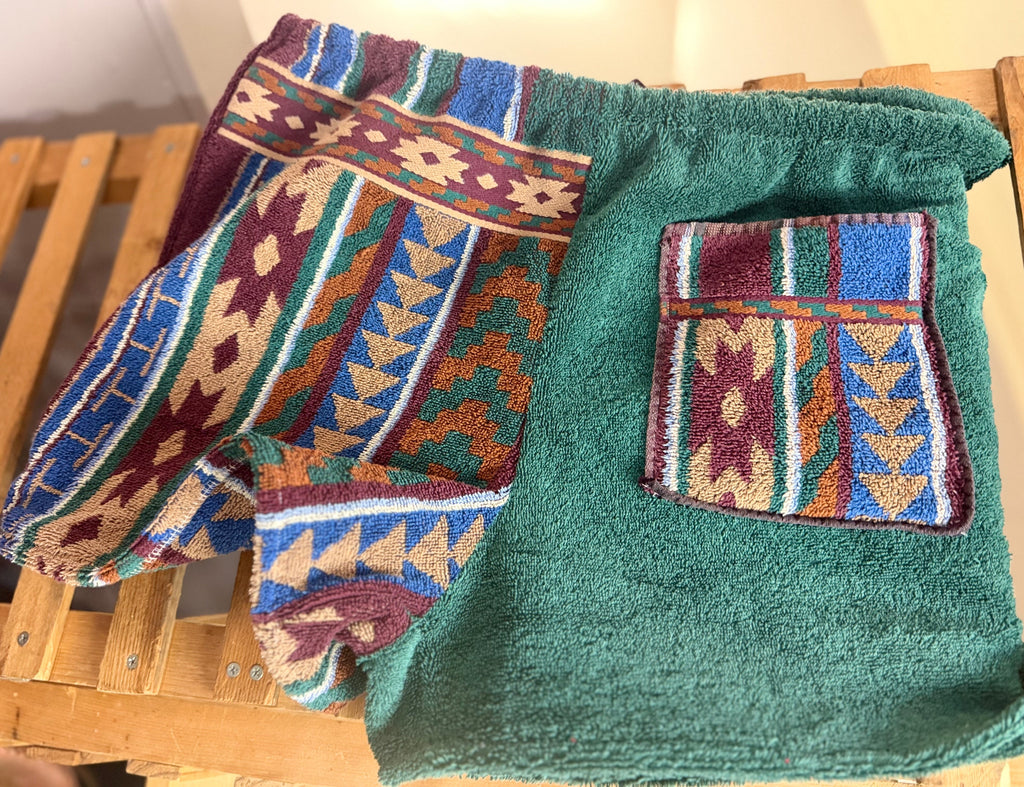 Green Multi Towel Shorts L/XL